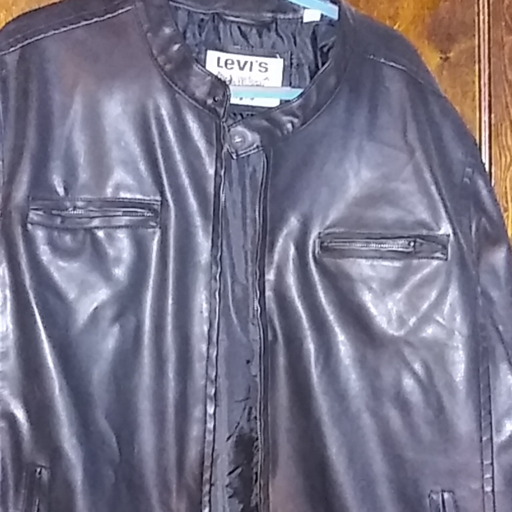 Poly vinyl leather jacket